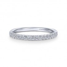 Gabriel & Co. 14k White Gold Contemporary Diamond Wedding Band