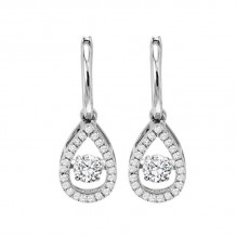 Gems One 14KT White Gold & Diamond Rhythm Of Love Fashion Earrings  - 3/4 ctw