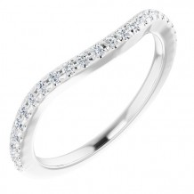 14K White 1/5 CTW Diamond Matching Band