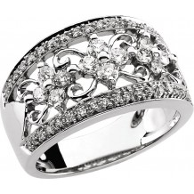 14K White 3/4 CTW Diamond Anniversary Band