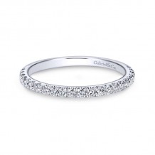 Gabriel & Co. 14k White Gold Contemporary Anniversary Wedding Band