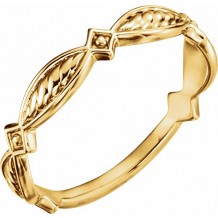 14K Yellow Stackable Ring