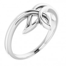 14K White Freeform Ring