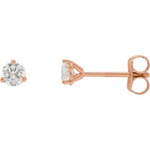 14K Rose 1/5 CTW Diamond Stud Earrings