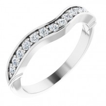 14K White 1/4 CTW Diamond Matching Band