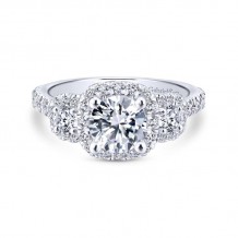 Gabriel & Co. 14k White Gold Entwined Halo Engagement Ring