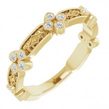 14K Yellow 1/6 CTW Diamond Anniversary Band