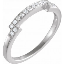 14K White 1/8 CTW Diamond Matching Band