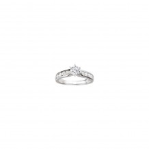 True Romance Platinum 0.16ct Diamond Classic Semi Mount Engagement Ring