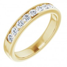 14K Yellow 9/10 CTW Diamond Band