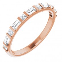 14K Rose 1/2 CTW Diamond Anniversary Band