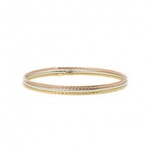 Carla Set of Three 14k Tri Tone Twist Bangles