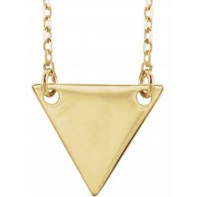 18K Yellow Gold Plated Geometric 18 Necklace