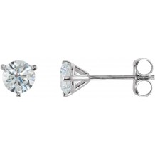 14K White 3/4 CTW Diamond Stud Earrings