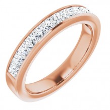 14K Rose 1 CTW Diamond Anniversary Band