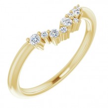 14K Yellow  1/8 CTW Diamond Matching Band