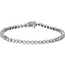 14K White 2 CTW Diamond Line 7.25 Bracelet