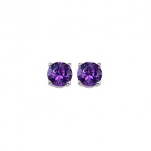 Gems One 14Kt White Gold Amethyst (1 Ctw) Earring