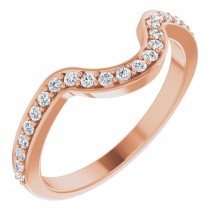 14K Rose 1/5 CTW Diamond Matching Band