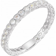 14K White 1/2 CTW Diamond Matching Band