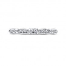 Shah Luxury 14K White Gold Round Diamond Wedding Band