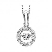 Gems One 10KT White Gold & Diamonds Stunning Neckwear Pendant - 1/5 ctw