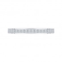 Shah Luxury 14K White Gold Princess Diamond Half-Eternity Wedding Band