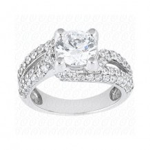 14k White Gold Diamond Semi-Mount Fancy Engagement Ring