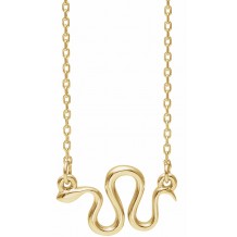 14K Yellow Snake 16-18 Necklace