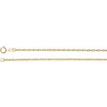 14K Yellow 1.5 mm Rope 7 Chain