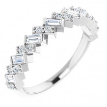 14K White 3/8 CTW Diamond Anniversary Band