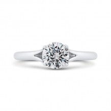 Shah Luxury 14K White Gold Solitaire Engagement Ring (Semi-Mount)