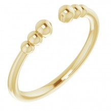 14K Yellow Beaded Ring