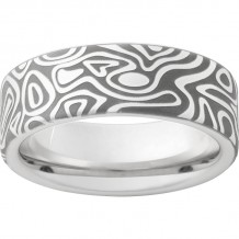 Serinium Pipe Cut Band with Journey Laser Engraving