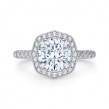 Shah Luxury 18k White Gold  Diamond Carizza Boutique Engagement Ring