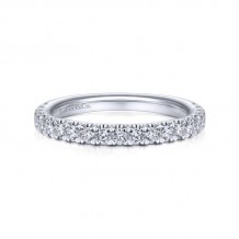 Gabriel & Co. 14k White Gold Contemporary Anniversary Wedding Band