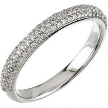 14K White 1/3 CTW Diamond Band