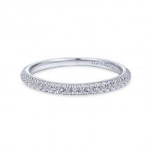 Gabriel & Co. 14k White Gold Contemporary Anniversary Wedding Band