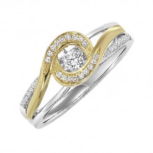 Gems One 14KT White Gold & Diamond Rhythm Of Love Fashion Ring  - 1/5 ctw