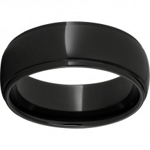 Black Diamond Ceramic Domed Grooved Edge Band