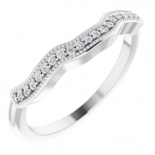 14K White .08 CTW Diamond Matching Band