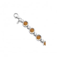 Stainless Steel 12-6mm Citrine Bracelet