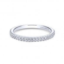 Gabriel & Co. 14k White Gold Contemporary Anniversary Wedding Band