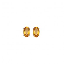 Gems One 14Kt White Gold Citrine (1/2 Ctw) Earring