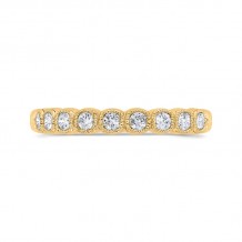 Shah Luxury Round Half-Eternity Diamond Wedding Band In 14K Yellow Gold