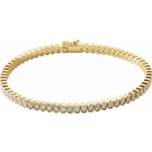 14K Yellow 3 CTW Diamond Line 7 Bracelet