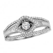 14k White Gold 1/4ct Diamond Rhythm Of Love Ring