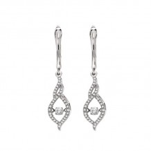 Gems One 14KT White Gold & Diamond Rhythm Of Love Fashion Earrings  - 3/8 ctw