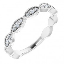 Platinum 1/5 CTW Diamond Anniversary Band