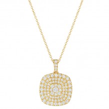 Henri Daussi 18k Yellow Gold Diamond Pendant